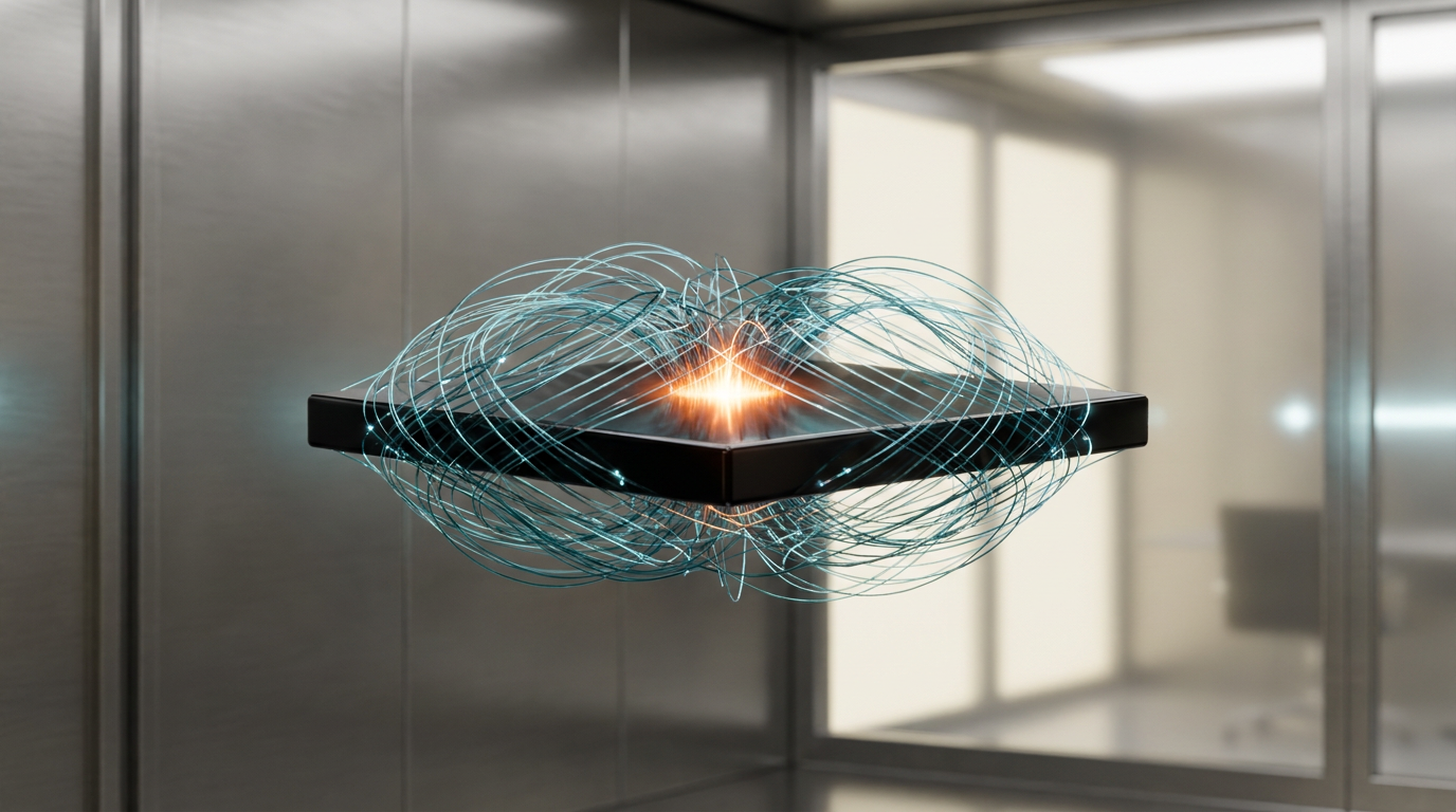 A cinematic 16:9 commercial shot of an ultra-high-end digital commerce architecture, featuring a central, perfectly balanced floating obsidian platform that represents a streamlined checkout and conversion engine. The platform is surrounded by a complex, minimalist lattice of interconnected fiber-optic pathways glowing in soft cyan and deep teal, visualizing seamless data processing and zero-friction intent mapping. A singular, intense burst of warm burnt orange light pulses through the core of the structure, symbolizing an accelerated, revenue-generating transaction. The background consists of expansive, brushed neutral metallic gray architectural surfaces and floor-to-ceiling frosted glass that diffuse soft cream ambient light. Shot on an 85mm prime lens with a wide f/1.8 aperture, the image features a shallow depth of field that highlights the crisp specular reflections on the polished materials and the refined, clinical precision of the engineering. 8k resolution, award-winning studio photography, ultra-modern aesthetic, absolutely no text, no letters, no typography, and no logos.
